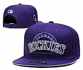 Colorado Rockies Team Logo Adjustable Hat YD (1)